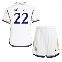 Dječji Nogometni Dres Real Madrid Antonio Rudiger #22 Domaci 2023-24 Kratak Rukav (+ Kratke hlače)